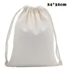 Förvaringspåsar 2st Cotton Pouch Bag Drawstring Food Packing Julklappar Kram-erbjudanden