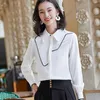 Yellow Shirt Women Professional Temperament Autumn Loose Wild Long Sleeve Chiffon Blouses Office Ladies Fashion Formal Tops 210604