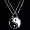 Pendant Necklaces 2 Pcs Matching Stainless Steel Tai Chi Puzzle Necklace DIY Bracelet Jewlery Gift Couple Friends Bracelets Choker Chains