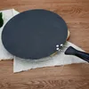 Casserole 30 cm en fer ronde plate de crêpe antiadhésive pour les outils de cuisine à gaz d'oeuvre à l'œuf de crêpe
