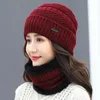 Beanie/Skull Caps Coral Fleece Winter Women Knitted Hats Add Fur Warm For Keep Face Warmer Balaclava Pompoms Cap Davi22