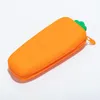 Pencil Bags Cute Silicone Fruit Case Creative Carrot Cactus Large Capacity Student Stationery Storage Bag School Supplies