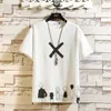 Koszulka z krótkim rękawem T Shirt Mężczyźni Lato Wysokiej Jakości Tshirt Top Tees Classic Brand Moda Ubrania Plus Rozmiar M-5XL O Neck 210707