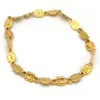 Link 18 k Stamp Solid Gold AUTHENTIC FINISH Bracelet Jewllery Foot Beach Size Freedom connect DIY Specific character