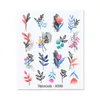 Autocollants Stickers Harunouta Vert Simple 3D Nail Fleur Feuilles Lignes Géométriques Transfert Water Sliders Manucures Pour Art Décoration Prud22