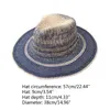 女性わらパナマFedora Sun Hat Gradient Rhinestoneチェーン日焼け止めビーチキャップA0NF G220301