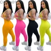 Kvinnor Jumpsuits Designer Slim Sexig Wear Solid Färg Hängande Nacke V Neck Open Back Pile Pants Onesies Leg Sexy Rompers