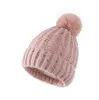 Hiver chaud chapeau de fête épais câble tricot fausse fourrure floue Pom crâne casquette polaire doublé manchette bonnet pour femmes fille