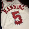 Raro basquete jersey homens jovens mulheres vintage 5 danny manning campeão 1991 high school tamanho S-5XL personalizado qualquer nome ou número