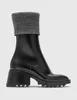 Botas de lluvia Betty para mujer Botas de lluvia de diseñador impermeables de tacón alto Zapatos de agua altos hasta la rodilla Goma de PVC sin caja NO327