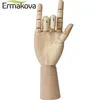 ERMAKOVA Wood Art Mannequin Hand Model Perfect for Drawing Sketch Wooden Sectioned Flexible Fingers Manikin Figure 211108