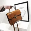 PU-Handtaschen Damen Griff Top Ölige glänzende Umhängetasche Mode tragbare Retro-Aktentasche Tasche Leder Tote Bolsa Feminina VQFDI