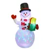 150 / 180cm LEDライト膨脹可能なモデルクリスマス雪だるましホリデー家族のパーティーアクセサリーのための青の人形のおもちゃ211018