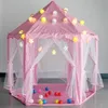 Barnens Inomhus Tulle Hexagonal Canopy Decoration Princess Play House Tent Dollhouse Item