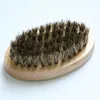 10pcs Wood Bristles Beard Brush shaving aftershave Mustache Wooden Men brushes Comb 8x4x3cm5443737