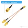 OEM SMA için Çift SMA-Y Tipi Splitter Birleştirici 3G 4G Anten Hattı Uzatma Kablosu RF Coax Pigtail Kablosu 3G4G Modem Yönlendirici 15cm 6 inç için Fabrika