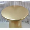 Table Cloth Metallic Gold Silver Stretch Spandex Cocktail Cover Elastic Lycra Bar For El Party Wedding Decoration5167323