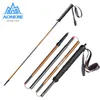 Aonijie e4102 mpole dobrável ultraleve bloqueio rápido pólos de trekking caminhadas pólo corrida corrida bengala fibra carbono 2011136569539