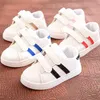 Kids Shoes Classic Stripes Baby Girl Boy Boys Running Board Casual Fashion Non-slip Rubber Sole Children's 210913