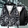 2021 Graffiti Strewear Impresso Moda Revestível Jaqueta Homens Fino Jaquetas Com Capuz Negócios Vestuário Plus Size M-5XL X0621