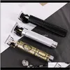 Högkvalitativ Cutter Head Black Small Koppar Silver Tube T9 Electric Clipper Barber Trådlös Raware Professionella Hår Trimmers YXWJH XTRFJ