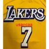 すべての刺繍No.7 Anthony Yellow V-ネックとその他のスタイルバスケットボールジャージをカスタマイズ男性の若者のベスト任意の番号xs -5xl 6xlベストを追加