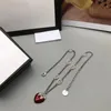 Strawberry Letter Designer Pendant Necklaces With Box Silver Stylish Jewelry Hip Hop Punk Necklace Unisex Seiko Chains