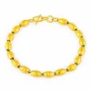 Lucky Bead Bracelet Chaîne Pour Femmes Hommes Mode Bijoux Cadeau 18k Or Jaune Rempli Poignet Accessoires