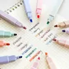 Yisuremia 6pcsLot Kawaii Soft Tip Highlighter Pen DIY Journal Graffiti Art Drawing Key Words Marker Fluorescent Stationery Highli8083239