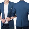 70% stałych kolorowych kołnierzy mężczyzn Slim Blazer Formal Business Noś jeden garnitur 5xl