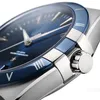 Montres-bracelets Design de luxe Montres automatiques pour hommes Saphir Bleu Bande de caoutchouc Homme Montre-bracelet mécanique Top Marque Horloge mâle 206N