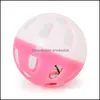 Cat Toys Supplies Pet Home Garden Hollow Plastic Colourf Ball Toy con pequeña campana Lovable Voice Interactive Tinkle Puppy Playing Lle10583