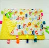 55 cm Big size Baby Confortante Taggies Coperta Super Soft Peluche quadrato per bambini Placare l'asciugamano Babe Toys Stampa di cartoni animati 6 colori