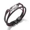 Gepersonaliseerde mode visgraat lederen armband meerlaags gevlochten trendy heren039s veelzijdige jongensstudentensieraden3226577