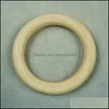 Legno allentato perline gioielli 200pcs di buona qualità anello di legno anello di legno per fai da te facendo artigianato 15 20 25 30 35 mm Consegna a goccia 2021 Waxex