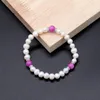 Beaded Strands Fashion Jade White Potato Pearl Bracelets Mix Stone And Pearls Stretch Women Gift Jewelry 5pcs PB007 Fawn22
