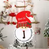 Decorazioni natalizie Creative Cartoon Babbo Natale Conto alla rovescia Calendario Albero di Natale Feltro Calendario Ciondolo