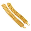 Anniyo 21CM 3CM largeur Bracelet pour femmes hommes couleur or bijoux éthiopiens africain large Bracelet arabe cadeaux de mariage #227506