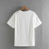 Femmes Basic O Cou Manches courtes Fun Print Casual T-shirt Femme Loisirs Tricoté T-shirt Chic Tops T611 210420