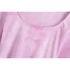 Maglioni eleganti da donna con cappuccio Fashion Ladies Pink Tie-Dyed Top lavorati a maglia Sweet Female Chic Slim Short Pullover 210430