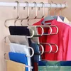 5 Layers Stainless Steel Clothes Hangers S Shape Pants Rack Storage Hangers Clothes Storage Rack Multilayer Storage Cloth Rack Factory price expert design Quality