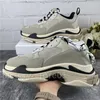 Paris 17FW Zapatos casuales Moda Mujer Dad SCarpes Triple S Zapatillas negras para hombre Mujer Chaussures de primavera Azul marino Naranja Daddy Trainers