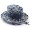 Mens Summer Bucket Hats Wide Brim Sun Cap Military Camo Hunting Fishing Hiking Solid Camouflage Big Round Sunshade Hat 2201146251555