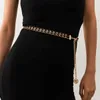 Sexy longue ceinture de flocage en aluminium pour les femmes coréennes en métal taille ventre chaîne mode corps bijoux décoration 2021