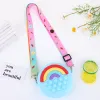 New Rainbow Fidget Toys Bag Cute Decompression Children Messenger Silicone Bag Bubble Push Coin Purse