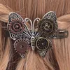 Pinces à cheveux Barrettes papillon pince à ressort accessoires mode bijoux engrenage alliage métal femmes PunkHair BarrettesHair