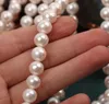 8-9mm Natural Pearl Beaded Necklace 36cm Bridal Jewelry Gift Choker Wholesale of Semi-Finished Products