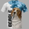 T-shirt stampata 3D Dogo Argentino Harajuku Streetwear T-shirt Funny Animal Men For Women Manica corta Drop 06 210813