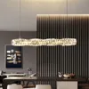 럭셔리 LED 크리스탈 식당 샹들리에 크리 에이 티브 디자인 바 교수형 조명 현대 주방 섬 크리스털 램프 홈 듀 칼 광택