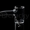 Auto Highbrid Full Weld Beveled Edge Smoking Quartz Banger con 2 pezzi Tourbillon / Fori d'aria rotanti 10mm 14mm 18mm Bangers senza cuciture Chiodi per bong in vetro Dab Rigs